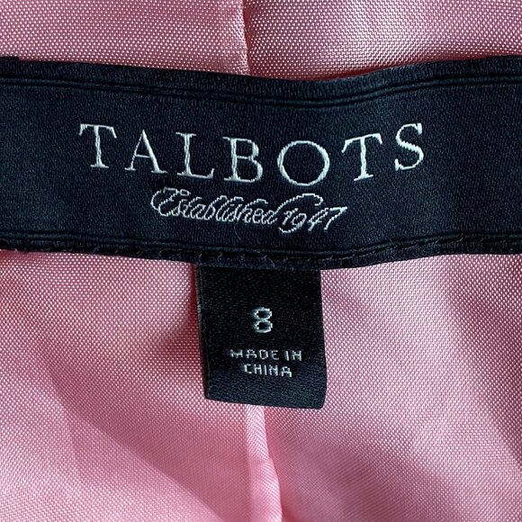 Talbots Corduroy Blazer Jacket Pink Ballet Girly Barbiecore Feminine Coquette -8 - Picture 11 of 14